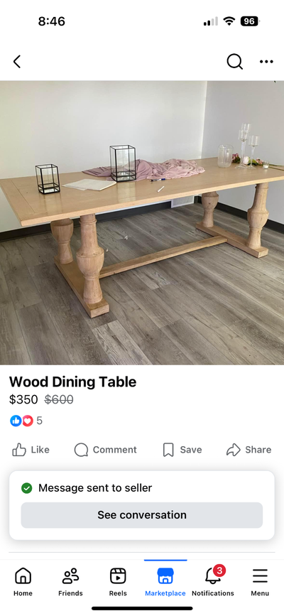 Solid wood table, View more