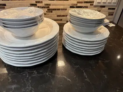 Assorted white dish set, View more