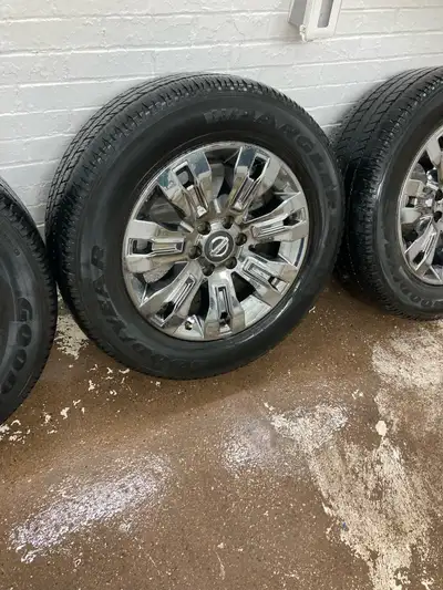 Nissan truck wheels and tires and sensors in great shape looking to sell for 700 or trade for someth...
