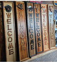 Handmade welcome signs & Birdhouses