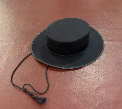 Children’s Zorro Gaucho Flat Top Costume Hat, View more