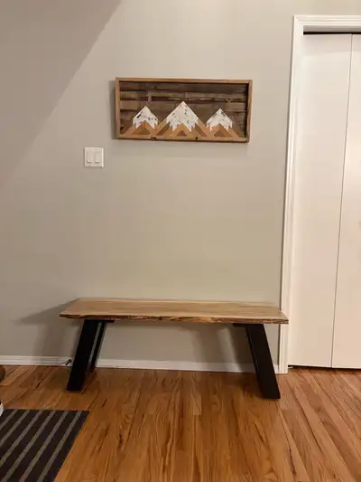 Live Edge Maple Bench , View more