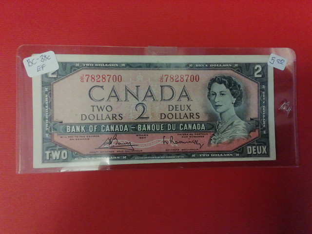 1954      Canada $2 Banknote in Arts & Collectibles in Mississauga / Peel Region