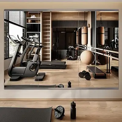 Shatterproof wall mirrors for home gym or studio, View more