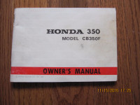 1973 Honda CB 350F Owners Manual