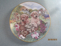 LITTLE GARDENERS from Cottage Puppies Collection Plate No. 3804B
