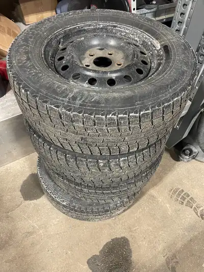 225 65 16 YOKOHAMA ICE GUARD WINTER TIRES AND RIMS!!CAME OFF OF 2010 CARAVAN!!$200 FOR THE SET!!PLEA...