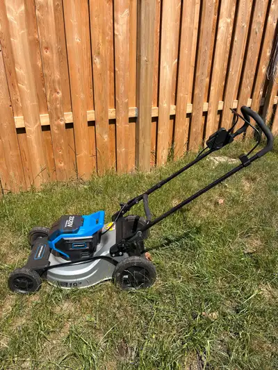 Mastercraft electric mower and batteries, View more