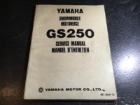 1975 Yamaha GS250 Snowmobile Service Manual