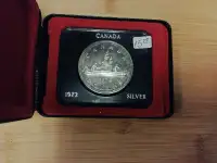 1972 Canada silver dollar coin