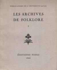 LES ARCHIVES DE FOLKLORE. VOLUME I.