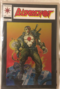 Bloodshot #1  1993 Valiant Comics Chromium Embossed Cover