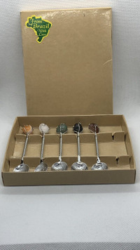 Set of Brazilian Souvenir Coffee Spoons