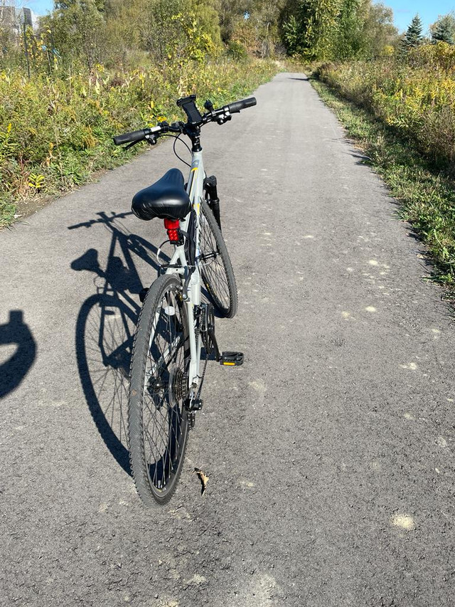 Raleigh 700C Hybrid Bike (Grey) in Cruiser, Commuter & Hybrid in Oshawa / Durham Region - Image 3