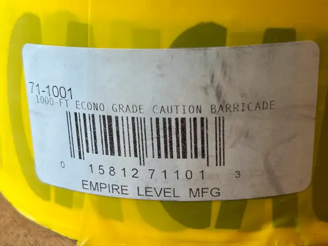 Caution Tape – 1000 Foot Roll - New63760518784897123