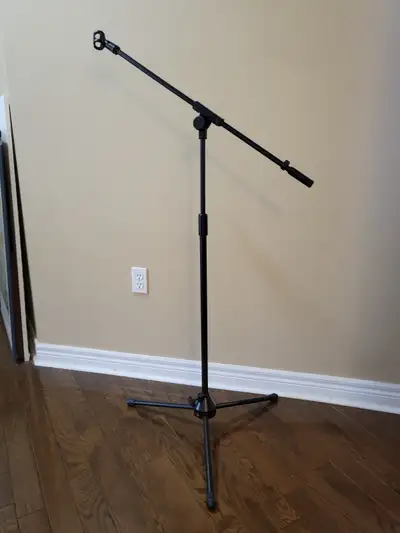 Brand New Black Microphone Stand Tripod Boom, Height Adjustable, View more