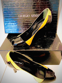 High heel pump, leather, Italy, size Eur 35, US 4,5