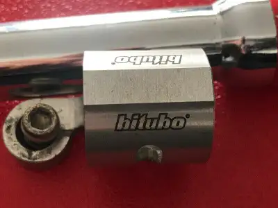 $299. rare silver chrome damper & bracket discontinued colour finish Bitubo Gas Charged Fully Adjust...