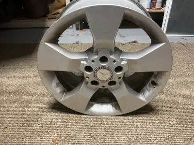 4 slightly used snow tire rims for a 2014 Mercedes GLK. Measurements are 18” x 7 1/2”. West end near...