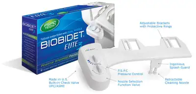 Bio Bidet Elite 3 - Non-Electric Bidet, Dual Nozzle,White - $25, View more