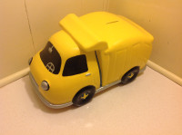 Yellow Ceramic Dump Truck Piggy Bank Made By Mud Pie