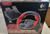 Logitech Force Feedback steering   wheel and pedals