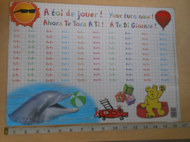 Multiplication Table Poster dans Jouets et jeux  à Ville de Montréal