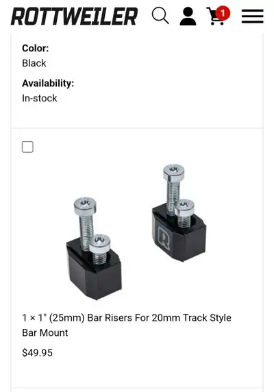 Selling a set of risers, like new. Asking 40$ Paid 50USD plus shipping