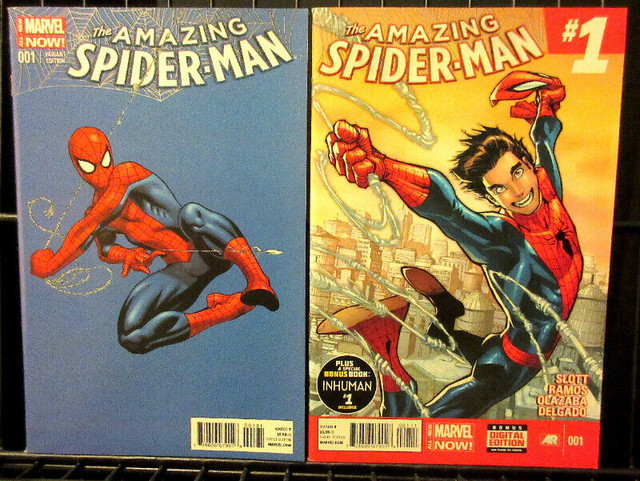 Amazing Spider-Man #1 x2 (2014) 3rd series Reg & Variant C Cover in Comics & Graphic Novels in Stratford