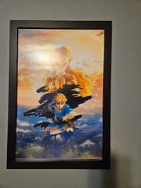 Framed zelda photo wall decor