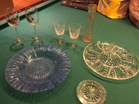 Vaiselle vintage collection porcelaine cristal bois
