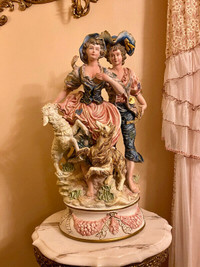 Extra large Antique Capodimonte figurine statue- made in Italy