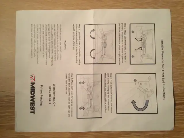 folding bed for MB Sprinter, Camper, sits on front seats, new! in RVs & Motorhomes in Bedford - Image 11