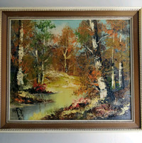 Original Oil on Canvas, listed Canadian artist Varga, Painting