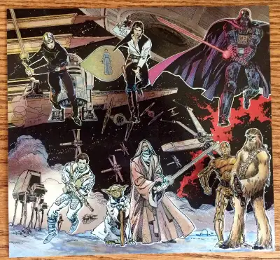 RARE STAR WARS GALAXY 1 (1993) UNCUT ETCHED FOIL CARD SET SHEET, View more
