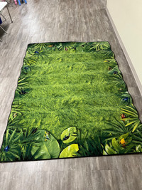 New large green grass carpet 