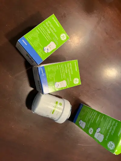 Brand new cellophane wrapped and in box. $25 each. 3 available. Genuine GE water filters.