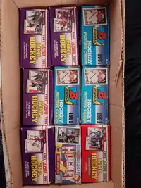 30+ year old hockey card boxes