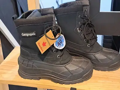 New Canadiana Ladies Black Leather Lace Up Snow Winter Boots; Sz, View more
