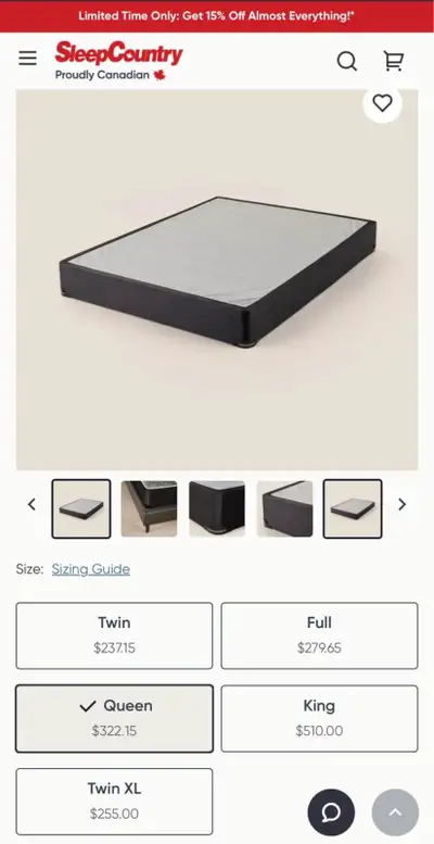 Kingsdown box spring QUEEN, View more