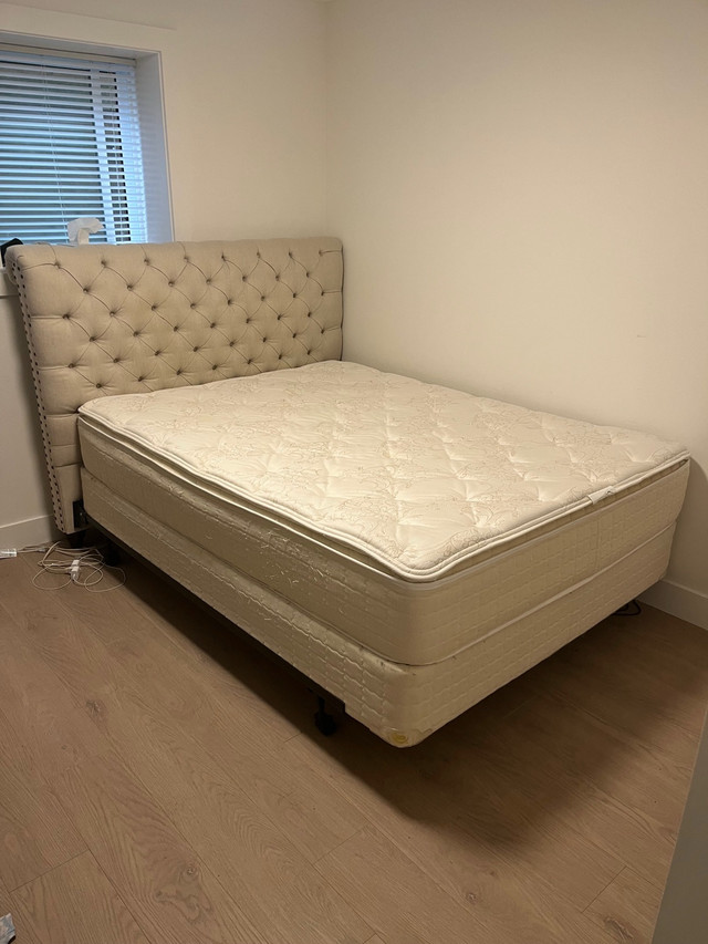 Beautiful POTTERY BARN Headboard + Bed  in Beds & Mattresses in North Shore