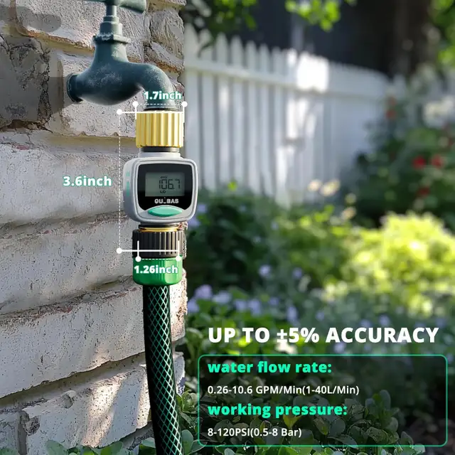 QUOBAS Water Flow Meter for RV & Garden Hose with Dual Scale in Other in Longueuil / South Shore - Image 5