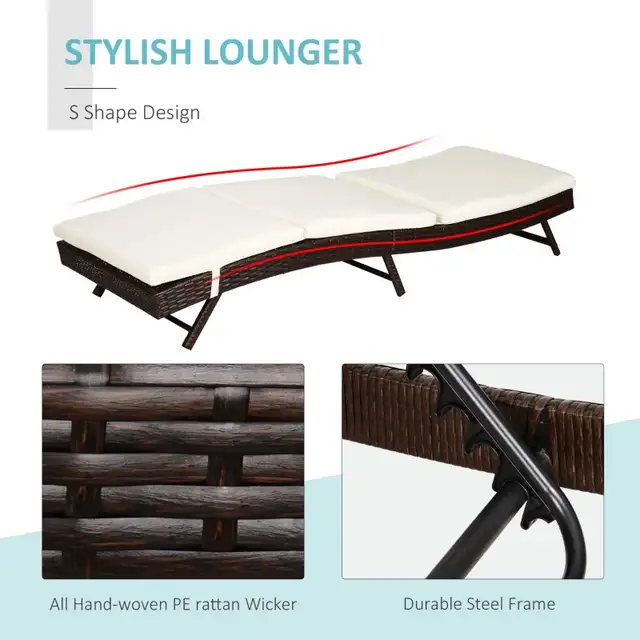 Wicker Patio Lounger, Outdoor S Shape Recliners Lounge Chair w/  in Patio & Garden Furniture in Markham / York Region - Image 8