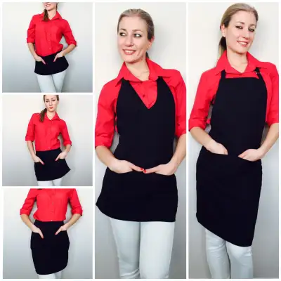 De service pour serveurs ; unisex pour serveur(euses) noir en 100% polyester, autre couleurs (25),ti...