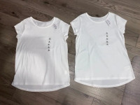 2 t-shirts blanc col rond - filles (XL - 14) - New