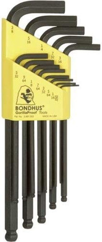 BONDHUS IMPERIAL INCH BALL END L WRENCHES