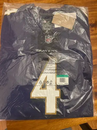 Zay flowers 2025-2026 season sealed jersey XL, View more