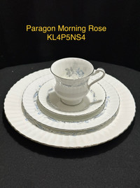 Paragon Morning Rose Bone china made in England $45 for 4 pieces