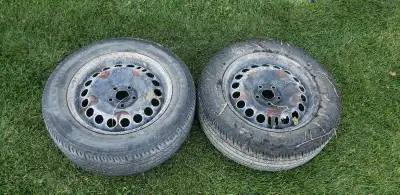 2 TIRES AND RIMS