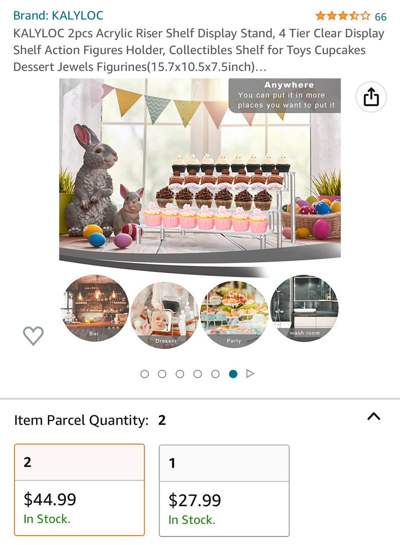 NEW 4 TIERS CLEAR ACRYLIC DISPLAY SHELVES Other Calgary Kijiji